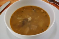 Minestra di riso con fagioli e porcini  - Cucina > Ricette